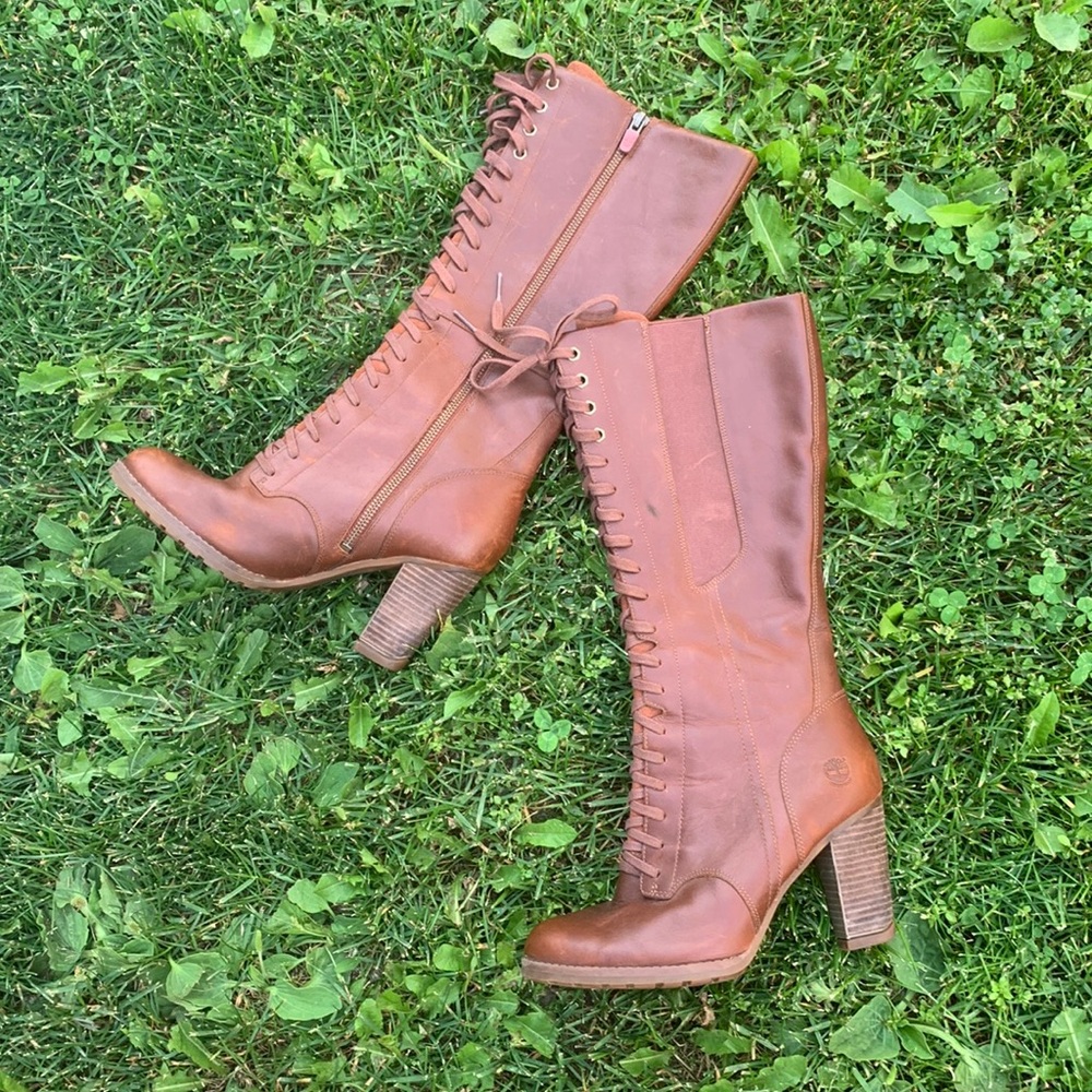 Lace up tall boots TIMBERLAND